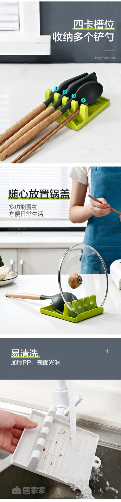 Organize Your Kitchen with Rack Sponge Rest for Tableware.