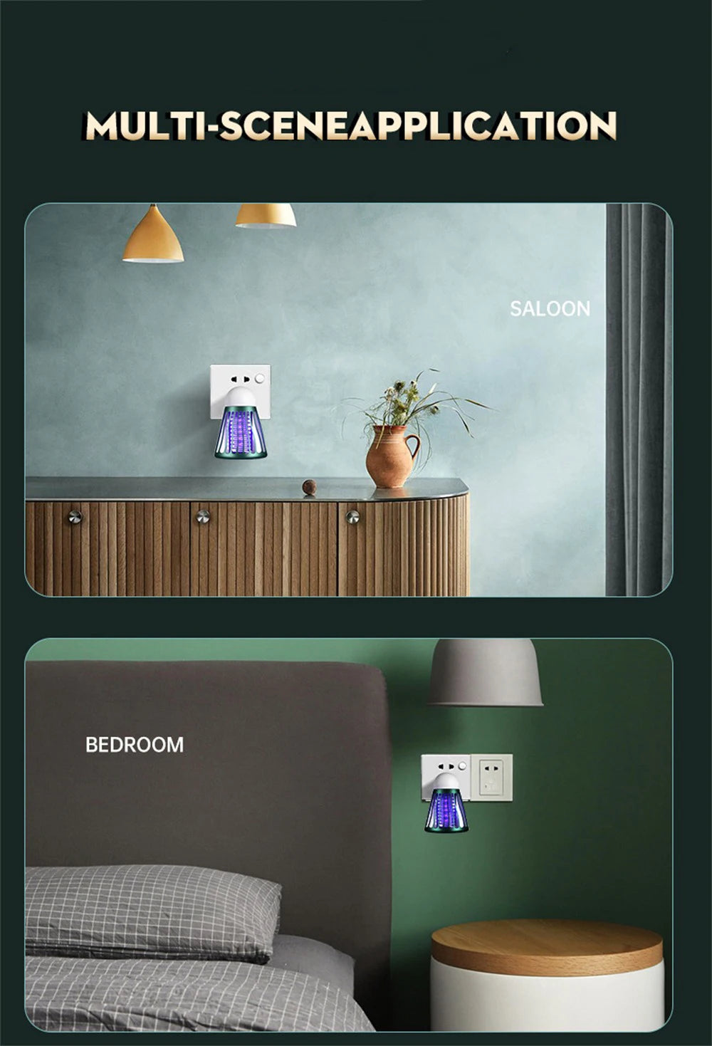 Creative Badminton Shape Mosquito Killer: Silent, Radiation-Free, Nightlight Flybug Zapper Trap for Peaceful Nights!