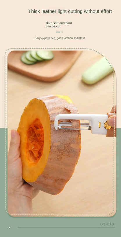 Slice and Peel Mastery: Stainless Steel 2-in-1 Fruit Cutting Knife with Peeler – Effortless Precision in Every Cut!"
