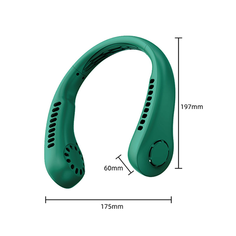 Keep Cool with Mini Bladeless Hanging Neck Fan Portable Leafless Fans!