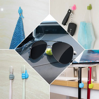 Self-Adhesive Wall Decoration Hook Creative Silicone Thumb Key Hanger