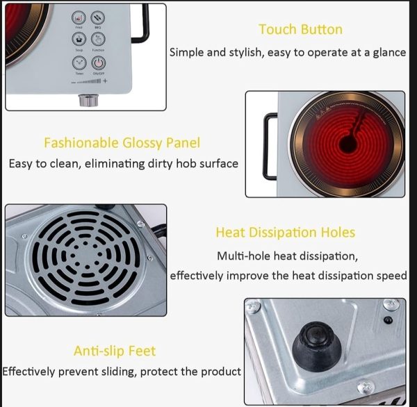 "Multifunctional Electric Stove 3500W – Infrared Cooker Compatible with All Pots | Energy Efficient & Durable"