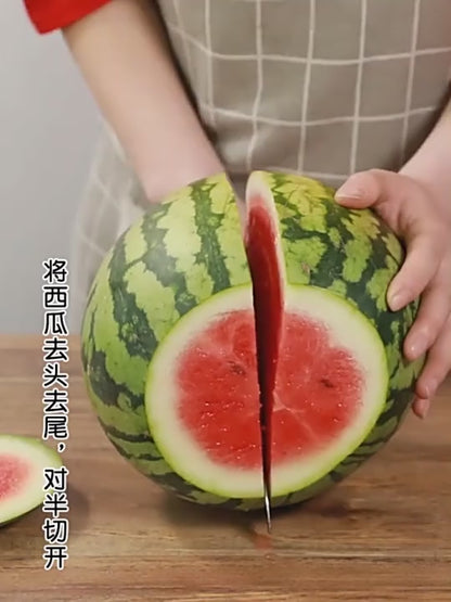"Windmill-Shaped Watermelon Cutter: Plastic Slicer for Effortless Watermelon Cutting and Power Saving"