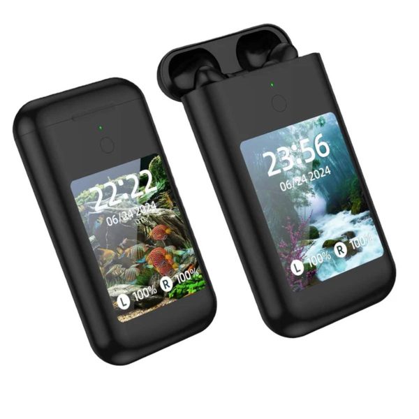 TF20 Box 3-in-1 Earbuds | Wireless Earbuds with Power Bank & Multimedia Display
