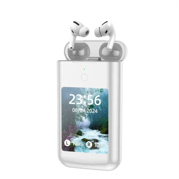 TF20 Box 3-in-1 Earbuds | Wireless Earbuds with Power Bank & Multimedia Display
