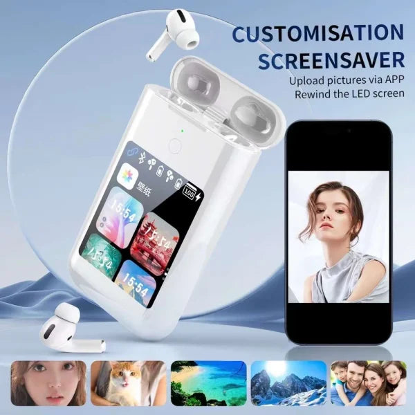 TF20 Box 3-in-1 Earbuds | Wireless Earbuds with Power Bank & Multimedia Display