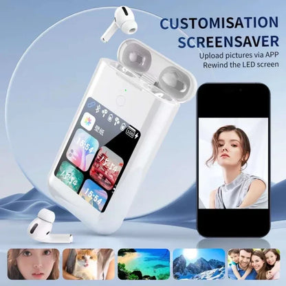 TF20 Box 3-in-1 Earbuds | Wireless Earbuds with Power Bank & Multimedia Display