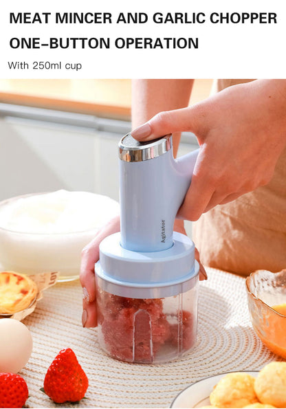 The Best Way to Save Time in the Kitchen? With the Wireless Electric Egg and Grinder Mixer!