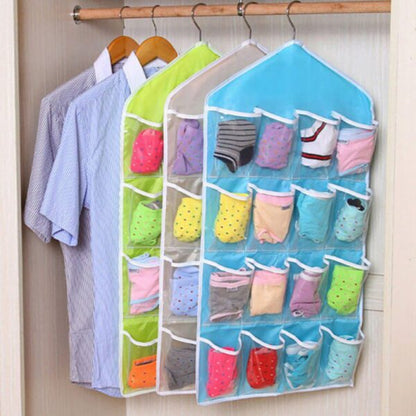 pack of 03 and 16 Pocket Closet Door Wall Hanging Storage Organizer Bag