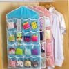 pack of 03 and 16 Pocket Closet Door Wall Hanging Storage Organizer Bag