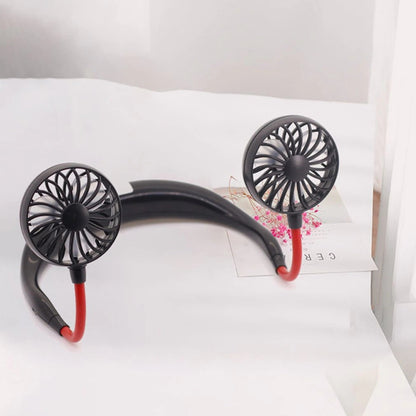 Mini Neck Fan Portable Hanging Neckband Fan USB Rechargeable