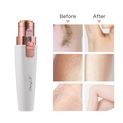 Flawless 2-in-1 Facial Hair Remover - Portable for Women