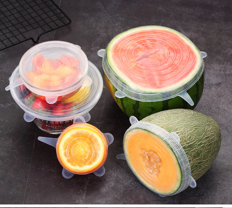 Keep your food fresh and your kitchen tidy with this set of 06 pics-set silicone lids