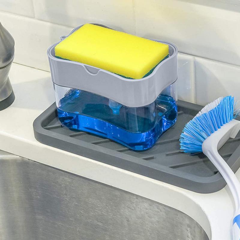 Soap Dispenser & Sponge in One Instant Cleanup