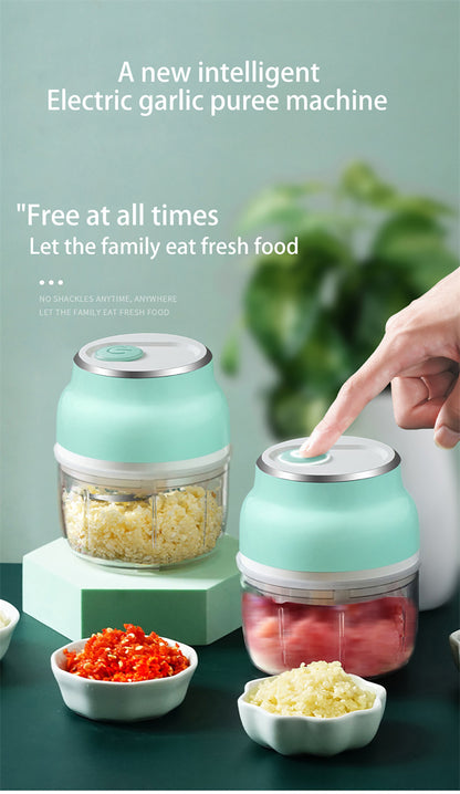 Electric Food Chopper - Rechargeable Wireless Kitchen Vegetable Mincer