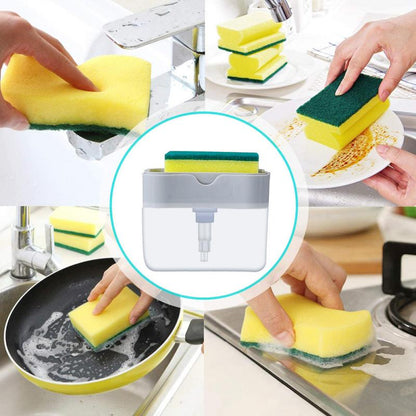 Soap Dispenser & Sponge in One Instant Cleanup