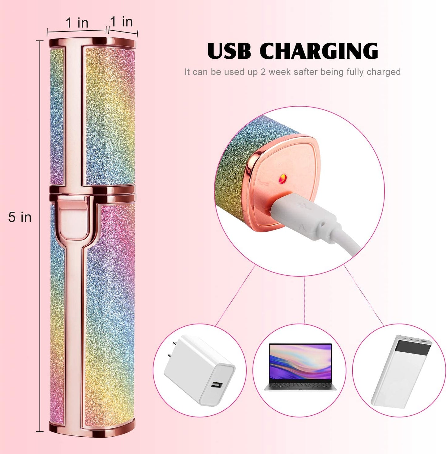 Flawless 2-in-1 Facial Hair Remover - Portable for Women