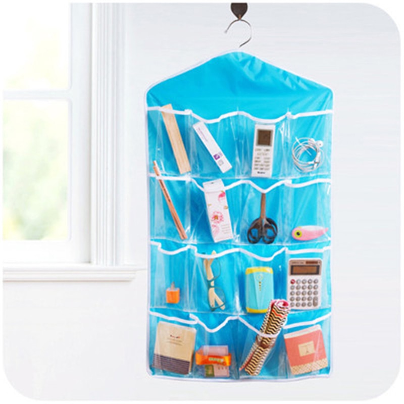 pack of 03 and 16 Pocket Closet Door Wall Hanging Storage Organizer Bag