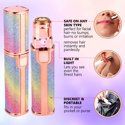 Flawless 2-in-1 Facial Hair Remover - Portable for Women