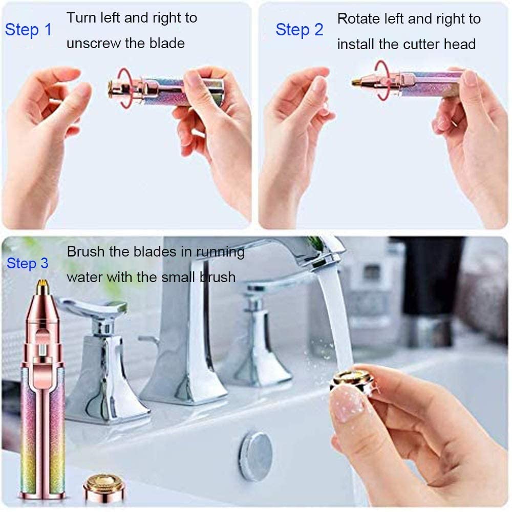 Flawless 2-in-1 Facial Hair Remover - Portable for Women