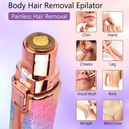 Flawless 2-in-1 Facial Hair Remover - Portable for Women