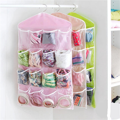 pack of 03 and 16 Pocket Closet Door Wall Hanging Storage Organizer Bag