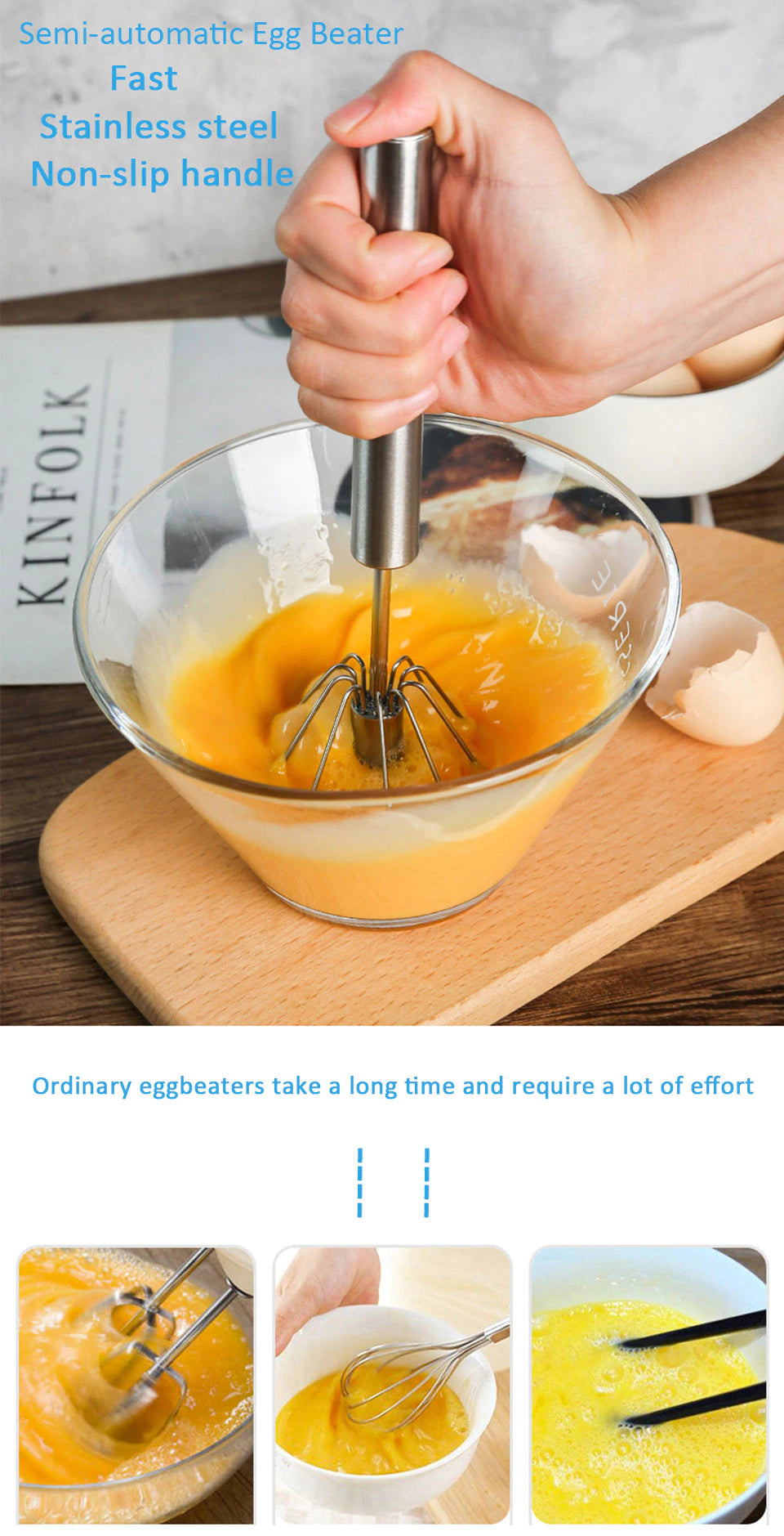 Make Breakfast Like a Boss with the Semi-automatic Egg Beater
