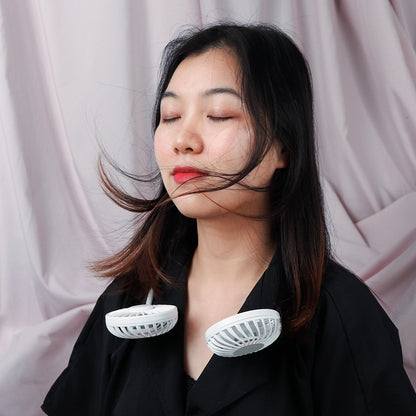 Mini Neck Fan Portable Hanging Neckband Fan USB Rechargeable