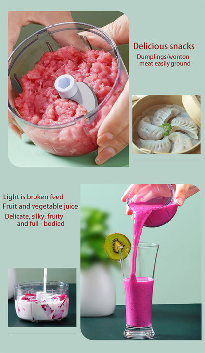 Electric Food Chopper - Rechargeable Wireless Kitchen Vegetable Mincer