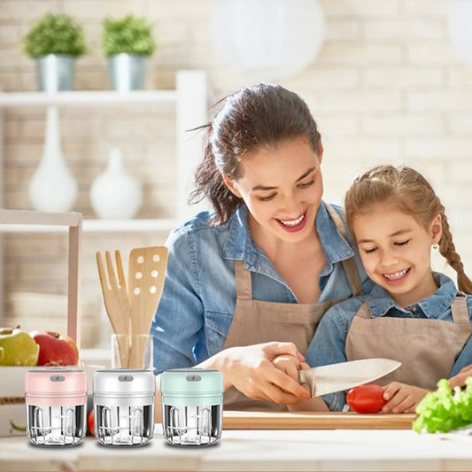 Electric Food Chopper - Rechargeable Wireless Kitchen Vegetable Mincer