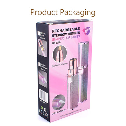Flawless 2-in-1 Facial Hair Remover - Portable for Women