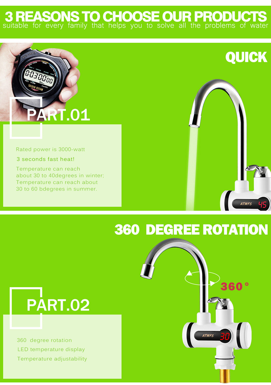 Electric Heating Water Tap