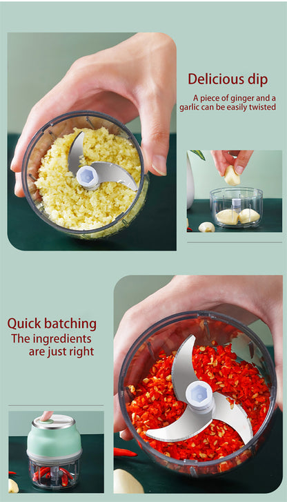 Electric Food Chopper - Rechargeable Wireless Kitchen Vegetable Mincer