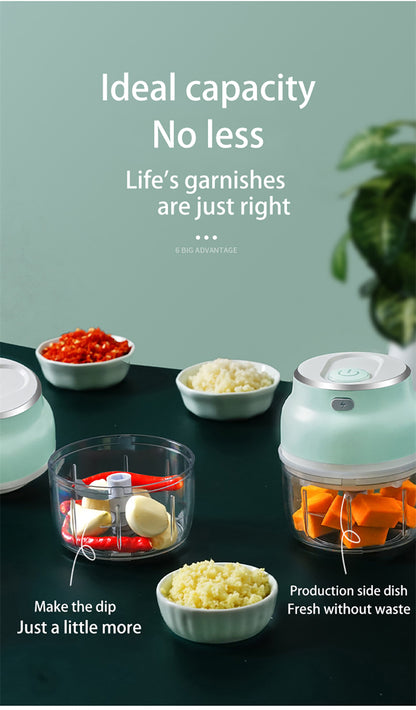Electric Food Chopper - Rechargeable Wireless Kitchen Vegetable Mincer