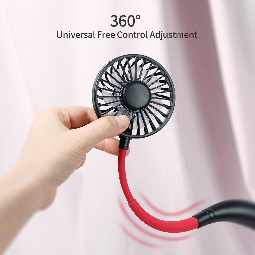Mini Neck Fan Portable Hanging Neckband Fan USB Rechargeable