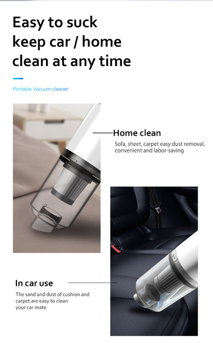Portable Mini Wireless Car Vacuum Cleaner for Car Interior & Home Cleaning
