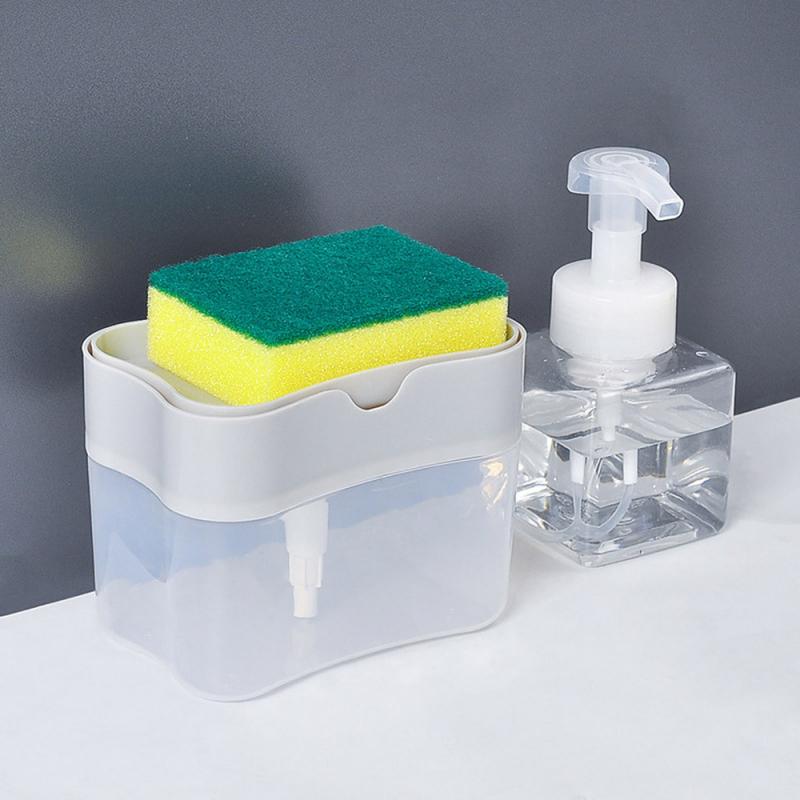 Soap Dispenser & Sponge in One Instant Cleanup