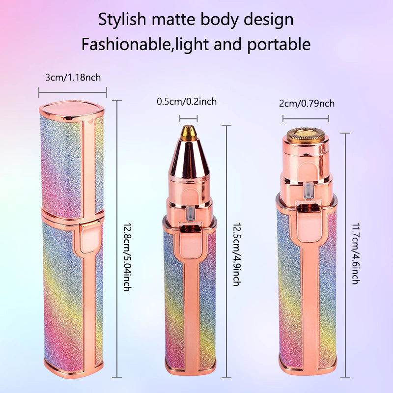Flawless 2-in-1 Facial Hair Remover - Portable for Women
