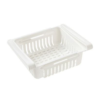 Keep your food fresh and organized with this adjustable storage basket