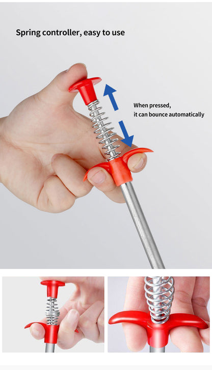 Quick & Easy Way to Clear Your drains | Sewer Dredge Spring Pipe Dredging Flooring Cleaning Tool Household Hair Cleaner