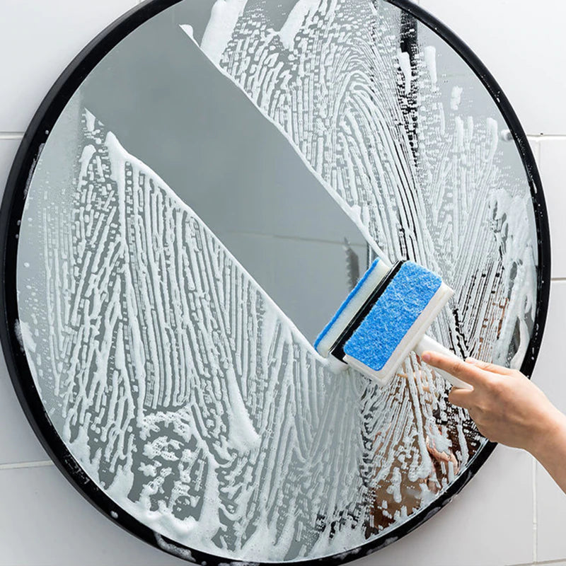 2-in-1 Glass Wiper Soap Cleaner | Squeegee + Brush