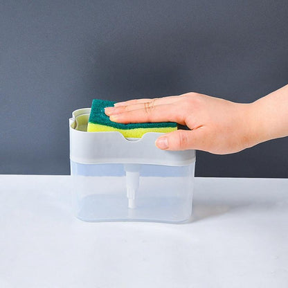 Soap Dispenser & Sponge in One Instant Cleanup