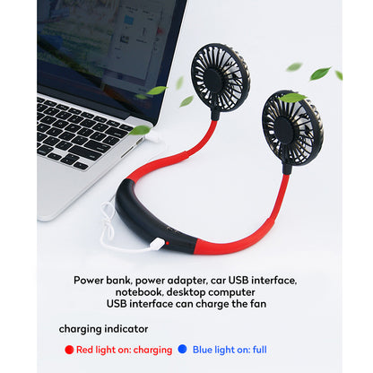 Mini Neck Fan Portable Hanging Neckband Fan USB Rechargeable