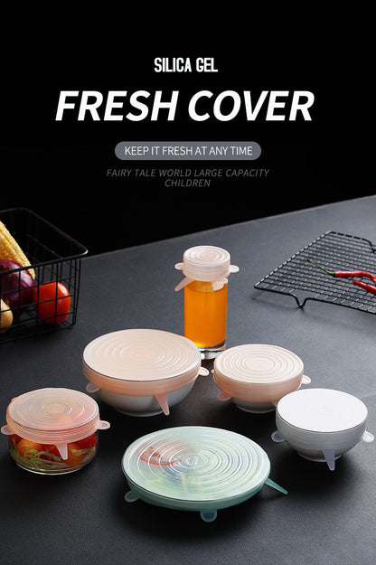 Keep your food fresh and your kitchen tidy with this set of 06 pics-set silicone lids