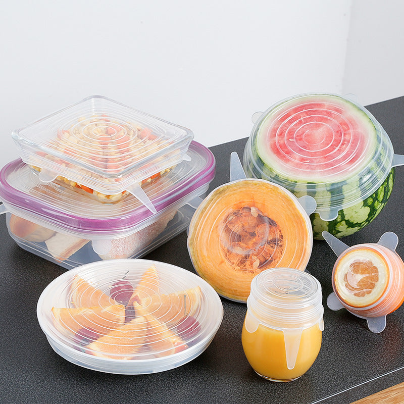 Keep your food fresh and your kitchen tidy with this set of 06 pics-set silicone lids