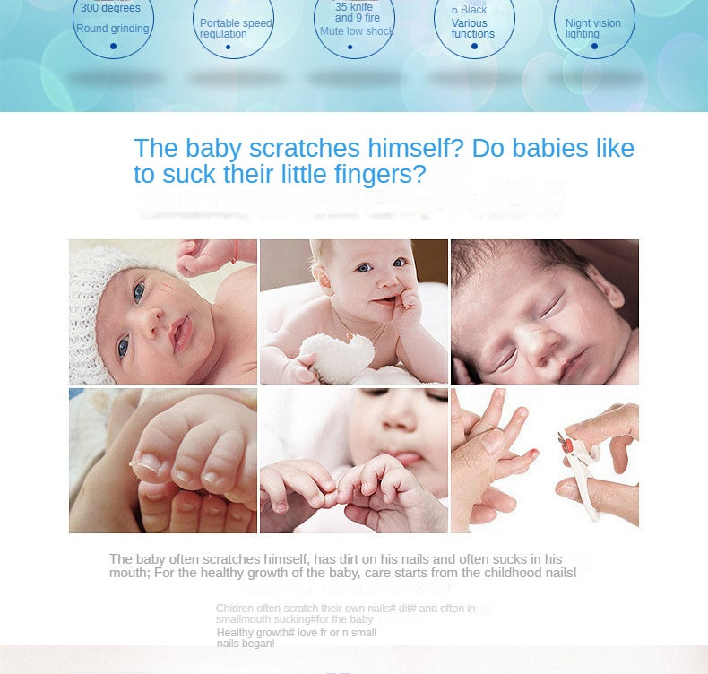 Trim nails safely with the Electric Nail Clipper – Baby Nail Clipper Set