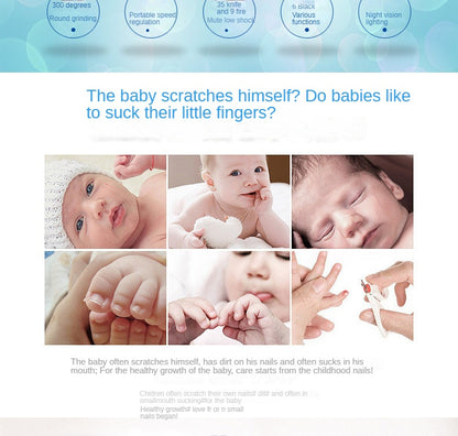 Trim nails safely with the Electric Nail Clipper – Baby Nail Clipper Set
