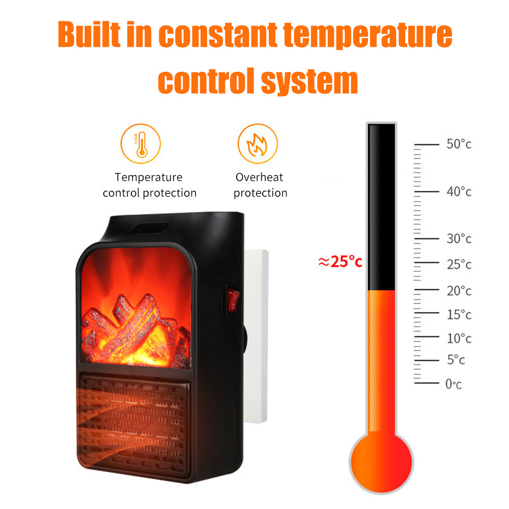 Keep That Home Sweet Home Warmer | Mini ElectricWall-outlet Flame Heater