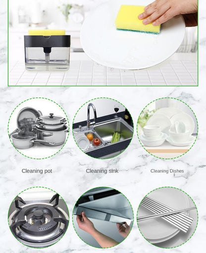 Soap Dispenser & Sponge in One Instant Cleanup