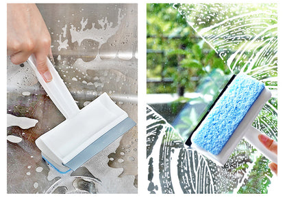 2-in-1 Glass Wiper Soap Cleaner | Squeegee + Brush